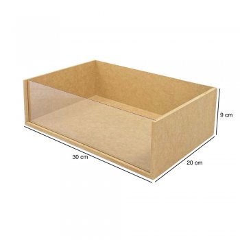 CESTA ACRILICO LISA 30X20X9