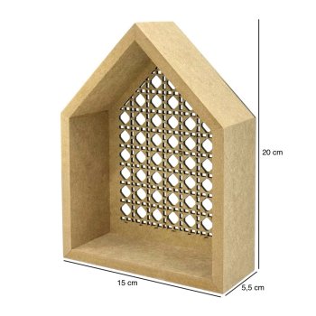 CASA C/FUNDO 15X5,5X20 VAZADA"PALHA INDIANA"